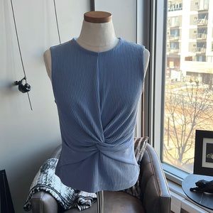 Club Monaco Blue Twist Front Tank Top
